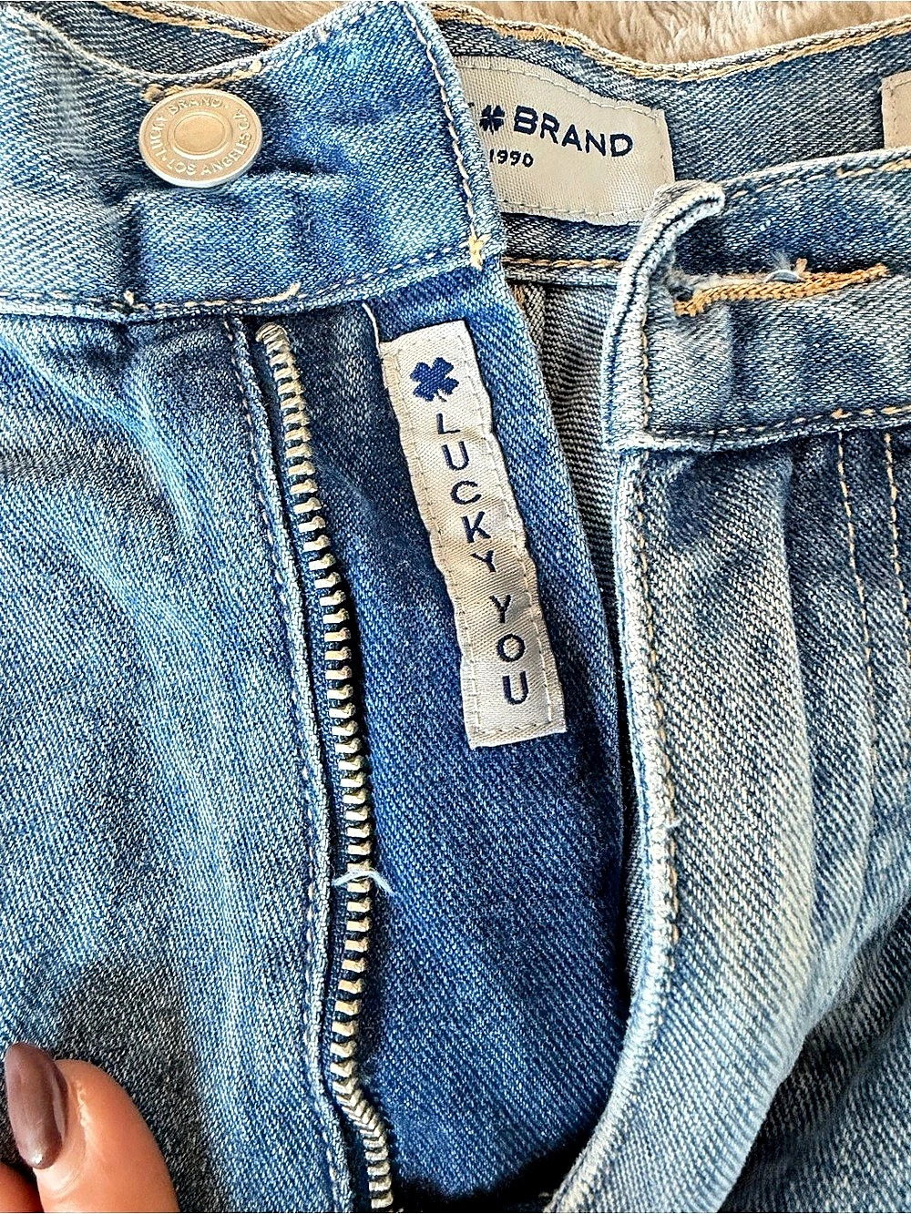 Lucky Brand The Cut Off Denim Shorts Blue Waist 31 Size 12